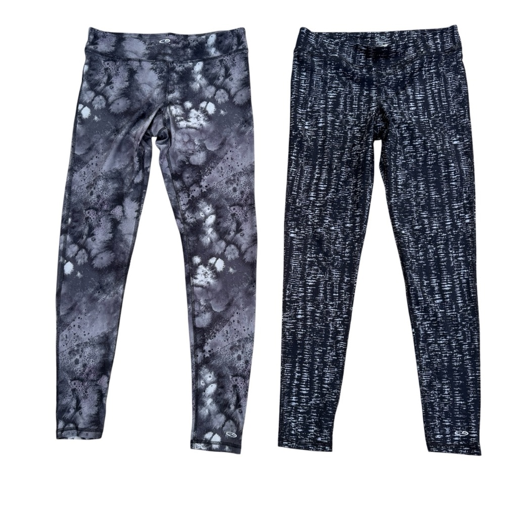 C9 Champion DUO DRY leggings 2 pair black print athletic exercise fitness M gym